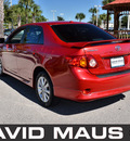 toyota corolla 2009 red sedan s gasoline 4 cylinders front wheel drive automatic 32771