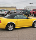 ford mustang 2004 yellow deluxe gasoline 6 cylinders rear wheel drive automatic with overdrive 55318