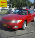 toyota camry solara 2001 red coupe se v6 gasoline 6 cylinders dohc front wheel drive automatic 43560