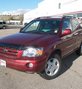 toyota highlander 2007 red suv limited gasoline 6 cylinders all whee drive automatic 81212