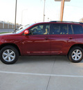 toyota highlander 2010 dk  red suv se gasoline 6 cylinders front wheel drive automatic 75228