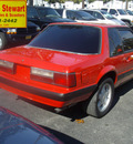 ford mustang 1989 red coupe lx gasoline 4 cylinders rear wheel drive automatic 43560