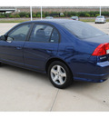 honda civic 2005 blue sedan ex gasoline 4 cylinders front wheel drive automatic 77065