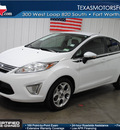 ford fiesta 2011 white sedan sel gasoline 4 cylinders front wheel drive automatic 76108