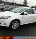 ford focus 2012 white hatchback titanium gasoline 4 cylinders front wheel drive automatic 98032