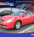 nissan altima 2009 red coupe 2 5 s gasoline 4 cylinders front wheel drive automatic 34474