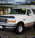 ford bronco 1995 white suv eddie bauer gasoline v8 4 wheel drive automatic with overdrive 98632