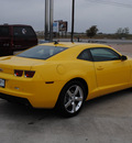 chevrolet camaro 2011 yellow coupe gasoline 6 cylinders rear wheel drive automatic 76087