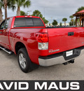 toyota tundra 2011 red sr5 gasoline 8 cylinders 2 wheel drive automatic 32771