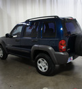 jeep liberty 2002 blue suv sport flex fuel v6 rear wheel drive automatic with overdrive 76108