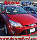 ford focus 2012 red hatchback sel gasoline 4 cylinders front wheel drive automatic 08753