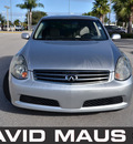 infiniti g35 2005 silver sedan gasoline 6 cylinders rear wheel drive automatic 32771