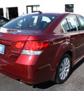 subaru legacy 2012 ruby red pearl sedan premium with sunroof all weather gasoline 6 cylinders all whee drive 5 speed automatic 07701