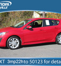 mazda mazda3 2010 red hatchback gasoline 4 cylinders front wheel drive automatic 28805