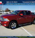 dodge ram pickup 1500 2009 dk  red st gasoline 8 cylinders 4 wheel drive automatic 76108
