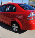 chevrolet aveo 2010 red sedan lt gasoline 4 cylinders front wheel drive automatic 75228