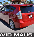 toyota prius 2012 red wagon v hybrid 4 cylinders front wheel drive automatic 32771