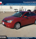 ford focus 2009 red coupe se gasoline 4 cylinders front wheel drive automatic with overdrive 76108