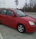 suzuki aerio 2004 red hatchback sx gasoline 4 cylinders dohc front wheel drive automatic 75503