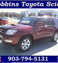 toyota 4runner 2005 red suv sr5 gasoline 6 cylinders rear wheel drive automatic 75503