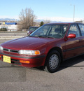 honda accord 1993 red sedan lx gasoline 4 cylinders front wheel drive 5 speed manual 80229