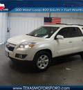saturn outlook 2008 white suv xr gasoline 6 cylinders front wheel drive automatic 76108