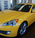 hyundai genesis coupe 2012 interlagos yellow coupe 3 8 track m t gasoline 6 cylinders rear wheel drive 6 speed manual 94010