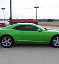 chevrolet camaro 2010 green coupe gasoline 6 cylinders rear wheel drive automatic 76087