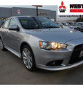 mitsubishi lancer 2012 silver sedan gt gasoline 4 cylinders front wheel drive automatic 78238
