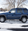 jeep liberty 2002 blue suv sport flex fuel v6 4 wheel drive automatic with overdrive 80012