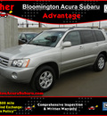 toyota highlander 2001 silver suv gasoline 6 cylinders all whee drive automatic 55420