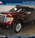ford f 150 2009 red platinum flex fuel 8 cylinders 2 wheel drive automatic with overdrive 76108