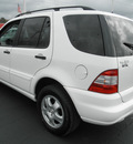 mercedes benz m class 2002 white wagon ml320 gasoline 6 cylinders all whee drive automatic 34474