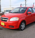 chevrolet aveo 2010 red sedan lt gasoline 4 cylinders front wheel drive automatic 80229