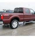 ford f 250 super duty 2012 dk  red lariat biodiesel 8 cylinders 4 wheel drive automatic with overdrive 77388