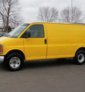 chevrolet express cargo 2001 yellow van g3500 gasoline 8 cylinders rear wheel drive automatic 55124