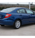 honda civic 2012 blue sedan ex l gasoline 4 cylinders front wheel drive automatic 77065