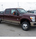 ford f 350 super duty 2012 dk  red king ranch biodiesel 8 cylinders 4 wheel drive automatic with overdrive 77388