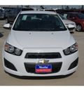 chevrolet sonic 2012 white gasoline 4 cylinders front wheel drive 6 spd auto 77090