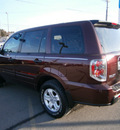 honda pilot 2007 maroon suv lx gasoline 6 cylinders all whee drive automatic 13502