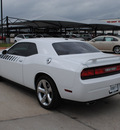 dodge challenger 2012 white coupe gasoline 8 cylinders rear wheel drive automatic 76087
