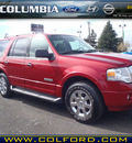 ford expedition 2008 red suv xlt gasoline 8 cylinders 4 wheel drive automatic 98632