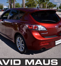 mazda mazda3 2010 red hatchback gasoline 4 cylinders front wheel drive automatic 32771