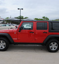 jeep wrangler unlimited 2012 red suv rubicon gasoline 6 cylinders 4 wheel drive automatic 76087