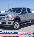 ford f 250 super duty 2012 silver lariat biodiesel 8 cylinders 4 wheel drive automatic 62708