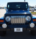jeep wrangler 2005 blue suv sport gasoline 6 cylinders 4 wheel drive automatic with overdrive 76018