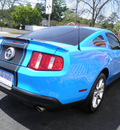 ford mustang 2010 blue coupe gasoline 6 cylinders rear wheel drive automatic 32447