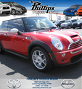 mini cooper 2006 red hatchback s gasoline 4 cylinders front wheel drive 6 speed manual 34788