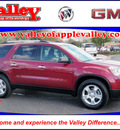 gmc acadia 2011 red suv sle dvd gasoline 6 cylinders all whee drive automatic 55124