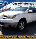 mitsubishi outlander 2004 white suv xls gasoline 4 cylinders front wheel drive automatic 32401